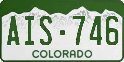 CO license plate AIS746