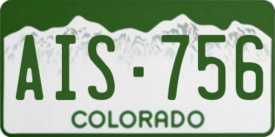 CO license plate AIS756