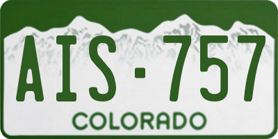CO license plate AIS757