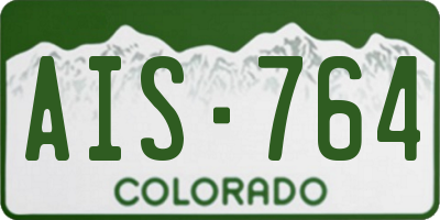 CO license plate AIS764