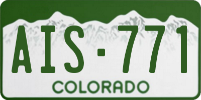 CO license plate AIS771