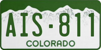 CO license plate AIS811