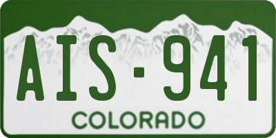 CO license plate AIS941