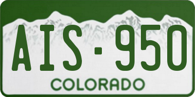 CO license plate AIS950