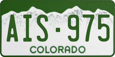 CO license plate AIS975