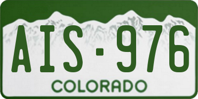 CO license plate AIS976