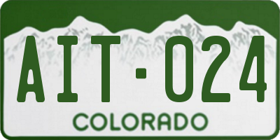 CO license plate AIT024