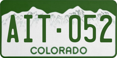 CO license plate AIT052