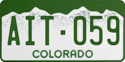CO license plate AIT059