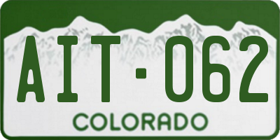 CO license plate AIT062