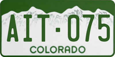 CO license plate AIT075