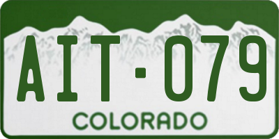 CO license plate AIT079