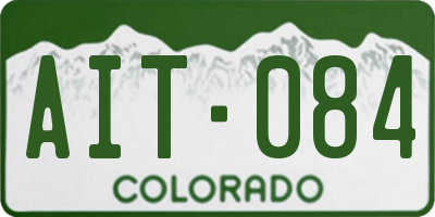CO license plate AIT084