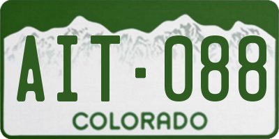 CO license plate AIT088