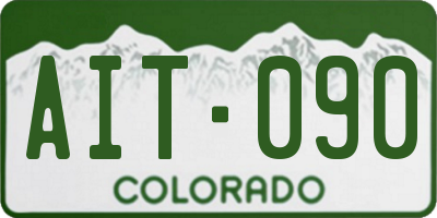 CO license plate AIT090