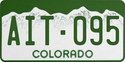 CO license plate AIT095