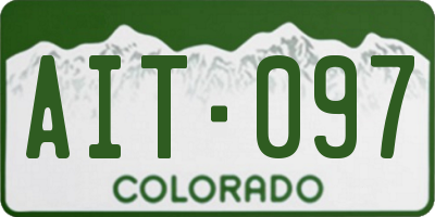 CO license plate AIT097