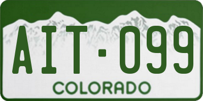 CO license plate AIT099