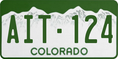 CO license plate AIT124