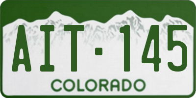 CO license plate AIT145