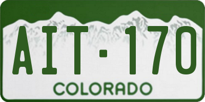 CO license plate AIT170