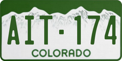 CO license plate AIT174