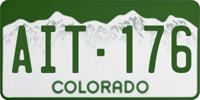 CO license plate AIT176