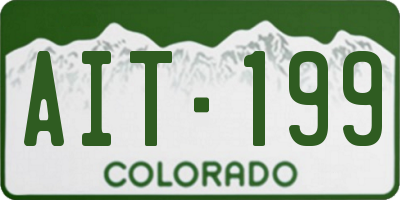 CO license plate AIT199
