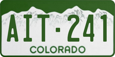 CO license plate AIT241