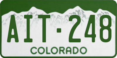 CO license plate AIT248