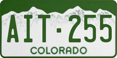 CO license plate AIT255