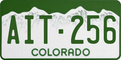 CO license plate AIT256