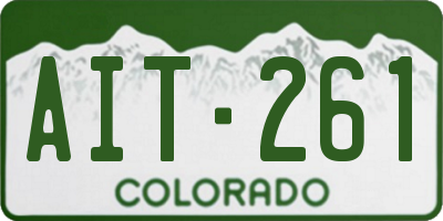 CO license plate AIT261