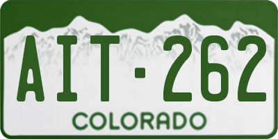 CO license plate AIT262