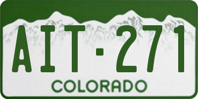 CO license plate AIT271