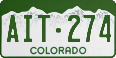 CO license plate AIT274