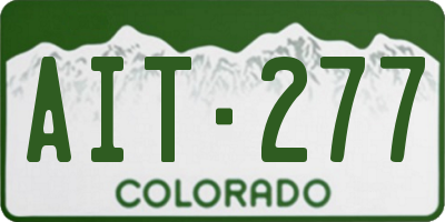CO license plate AIT277