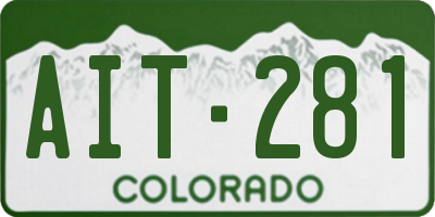 CO license plate AIT281