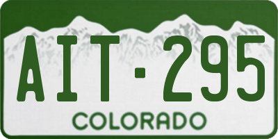 CO license plate AIT295