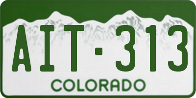 CO license plate AIT313