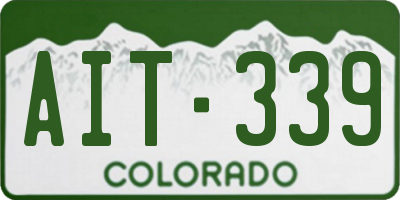 CO license plate AIT339