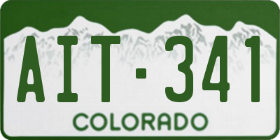 CO license plate AIT341