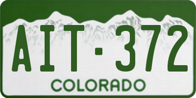 CO license plate AIT372