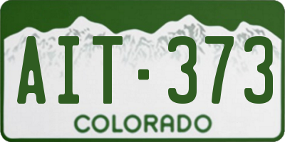 CO license plate AIT373