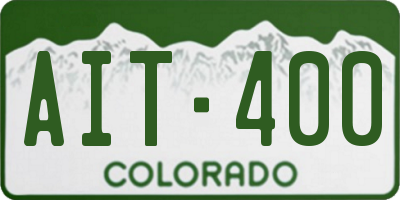 CO license plate AIT400