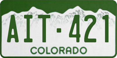 CO license plate AIT421
