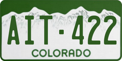 CO license plate AIT422