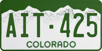 CO license plate AIT425