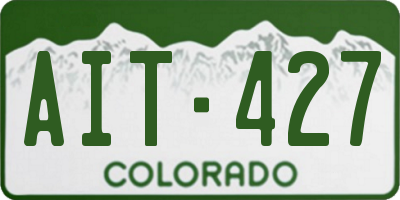 CO license plate AIT427