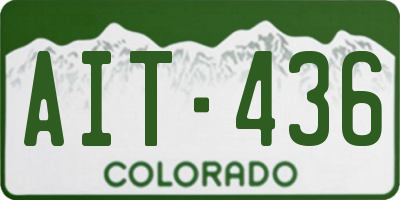 CO license plate AIT436
